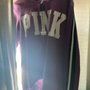 PINK purple mock neck quarter zip